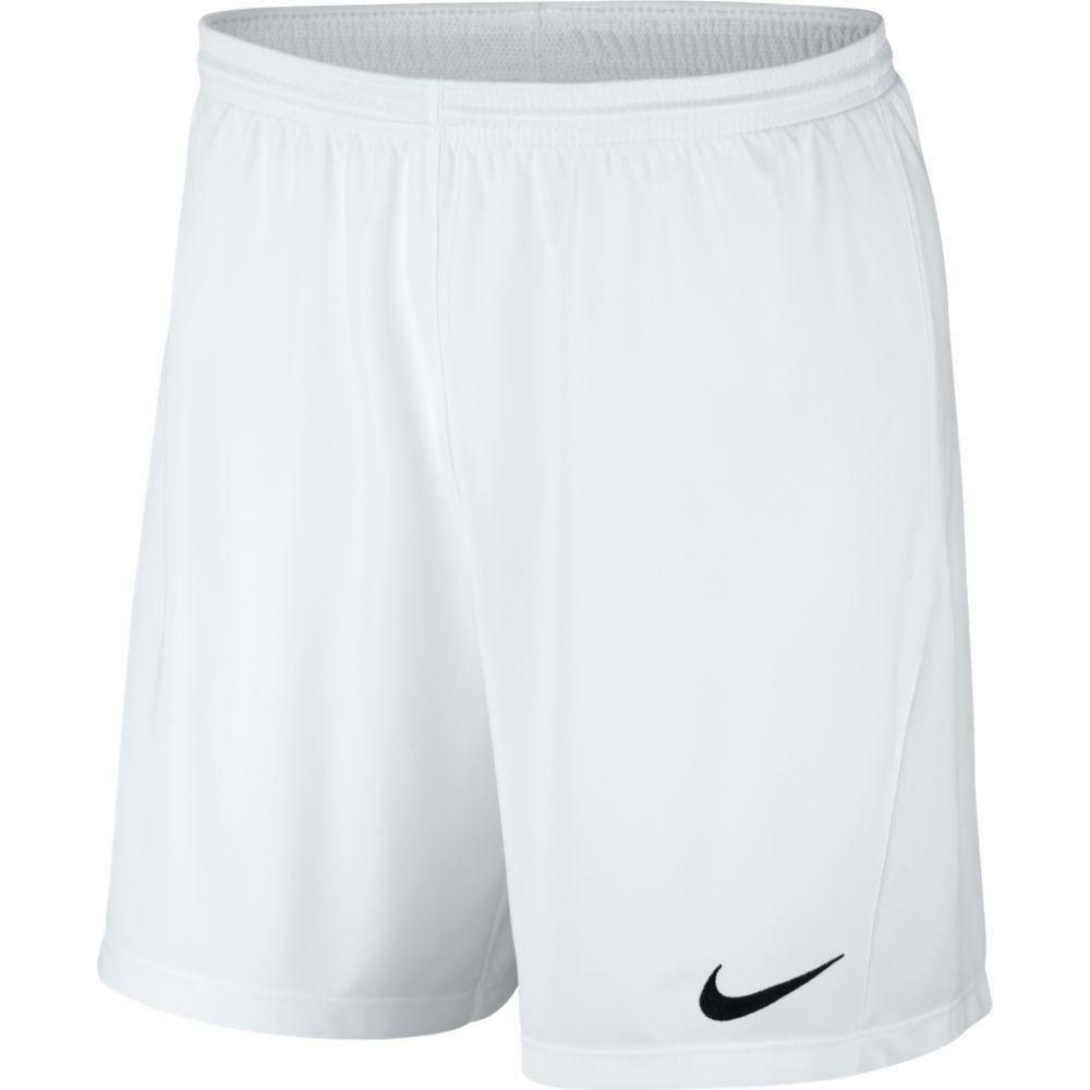 nike nike pantaloncino calcio park 3 uomo  bianco