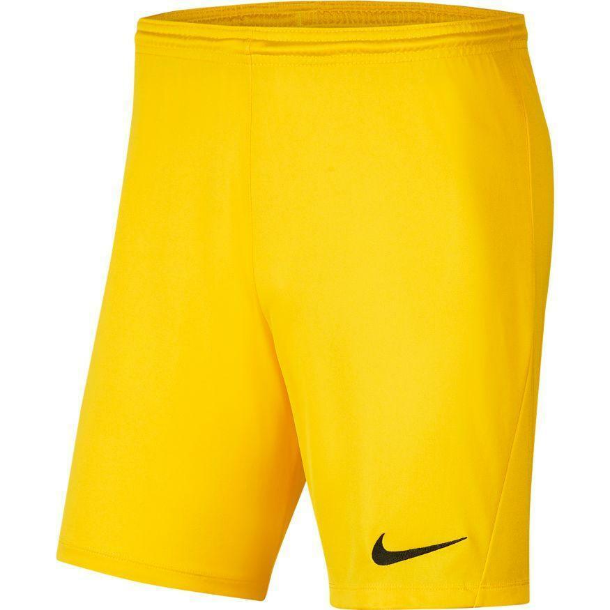 nike nike pantaloncino calcio park 3 uomo  giallo