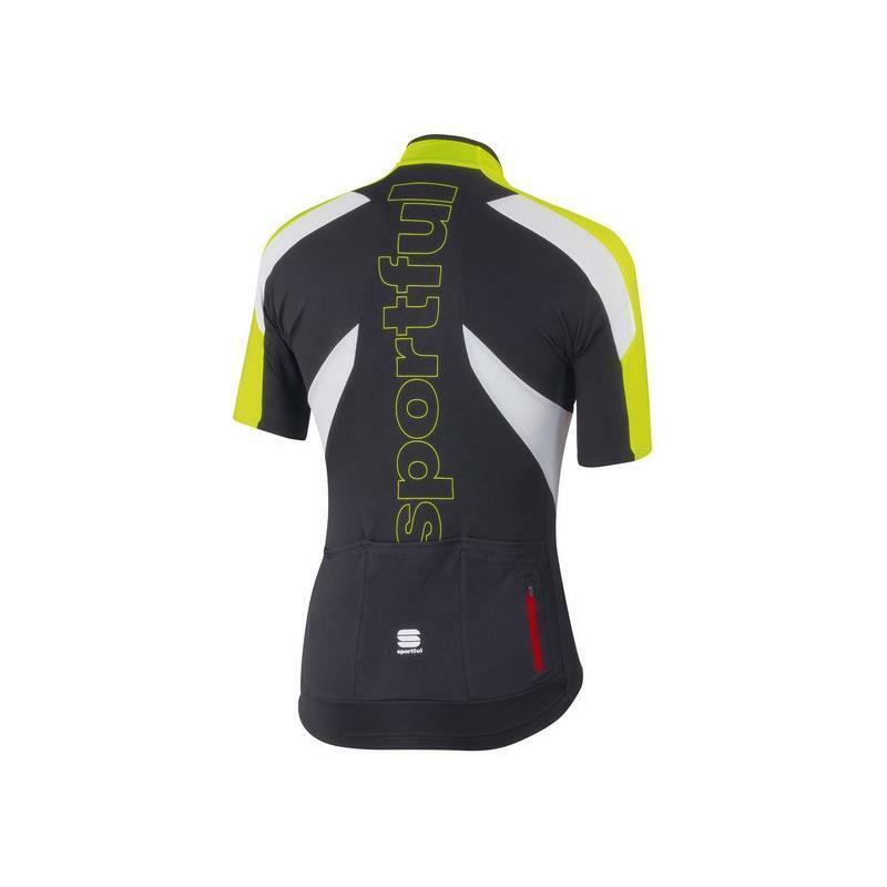 sportful maglia crank jersey grigio/giallo