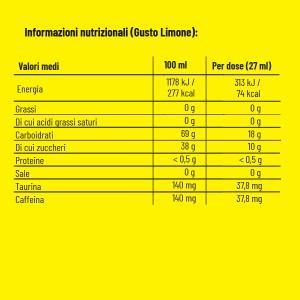 Gel carbo sprint extreme 27ml lemon