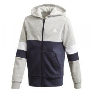 Felpa full-zip bambino linear grigio/blu