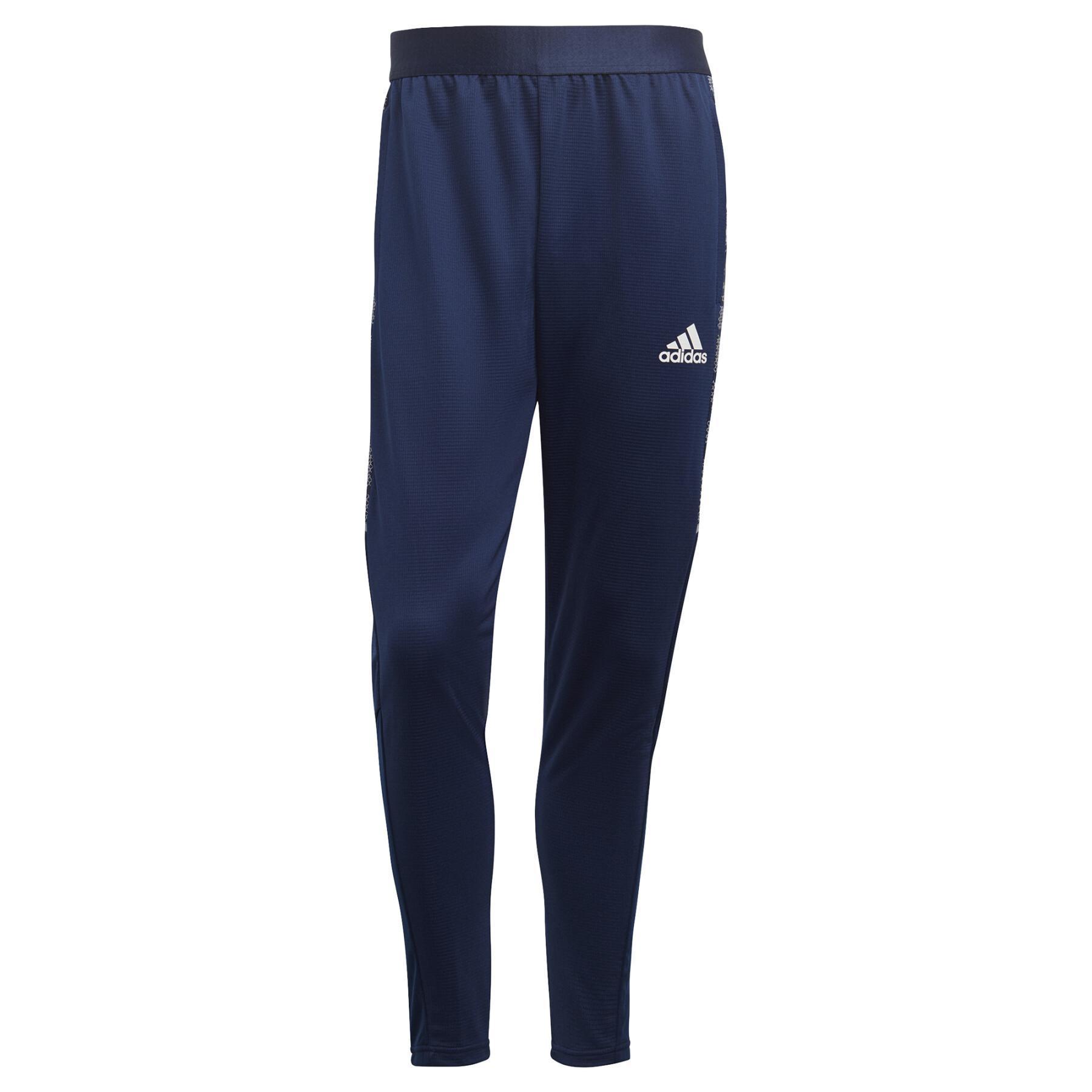 ADIDAS PANTALONE CONDIVO 21 ALLENAMENTO E RAPPRESENTANZA IN  POLIESTERE  BLU GH7134