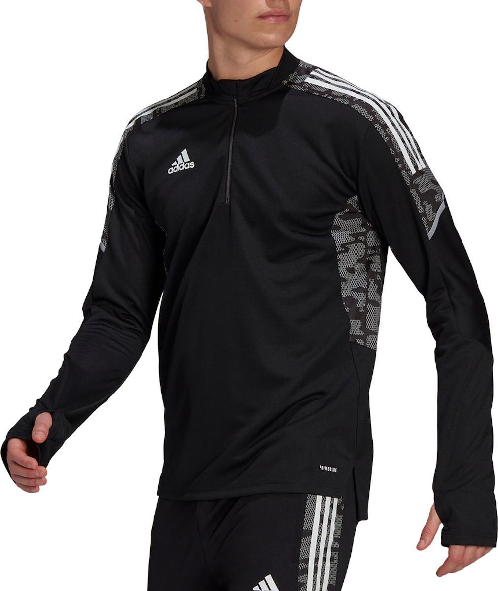 ADIDAS GIACCA CONDIVO 21 MAGLIA MEZZA ZIP ALLENAMENTO UOMO NERO 