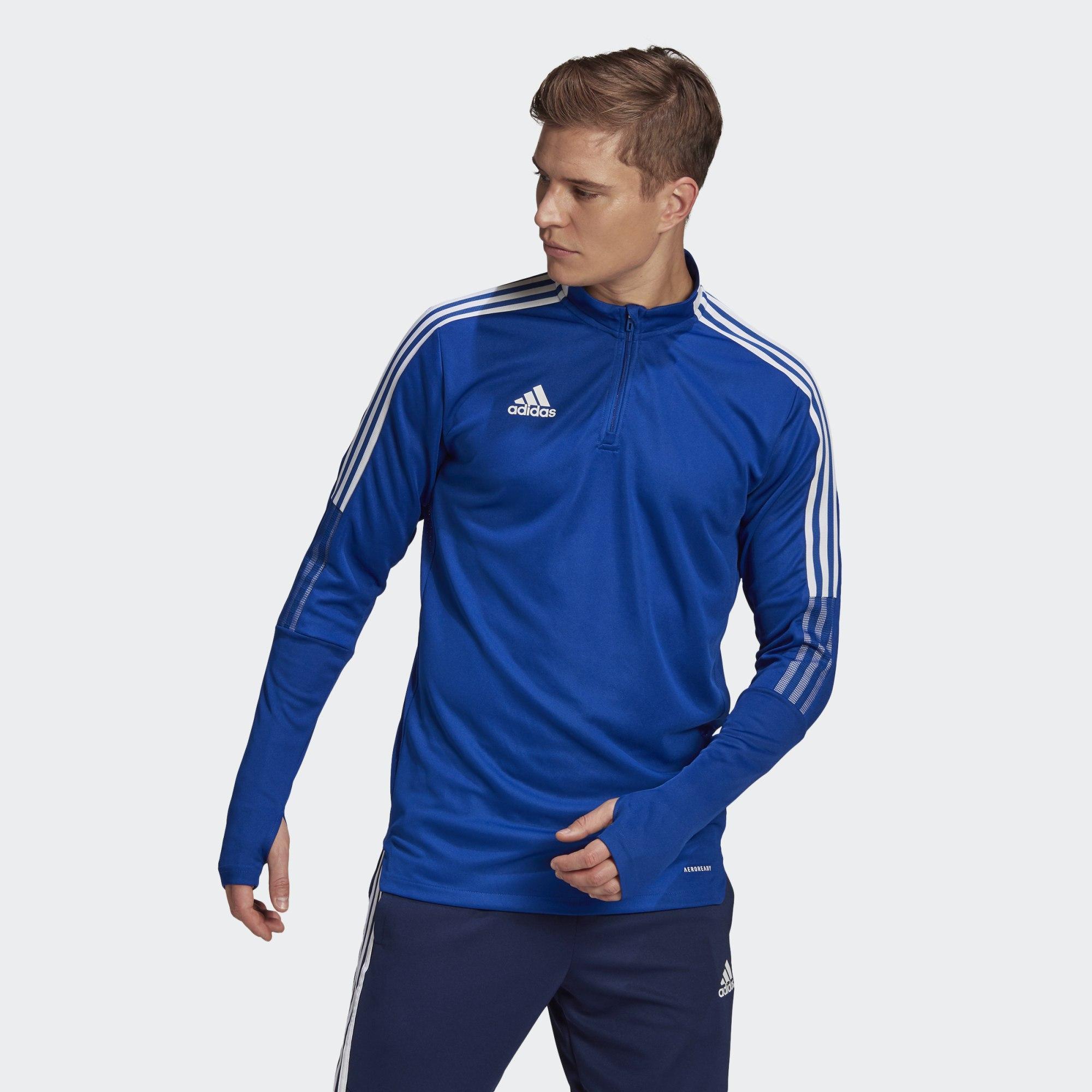 ADIDAS GIACCA ALLENAMENTO MEZZA ZIP TIRO21 BLU ROYAL UOMO GH7302