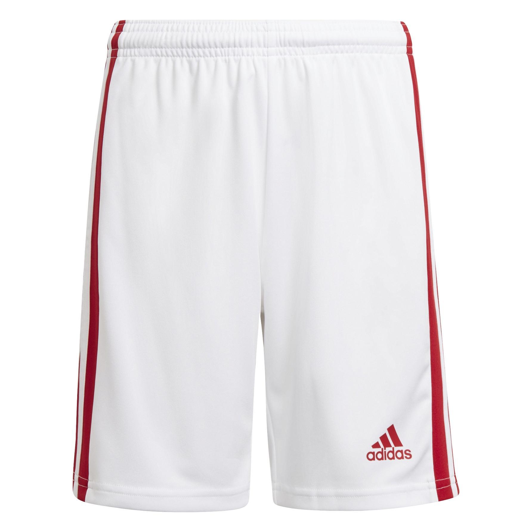 ADIDAS PANTALONCINO SQUADRA 21 CALCIO UOMO BIANCO ROSSO  GN5770