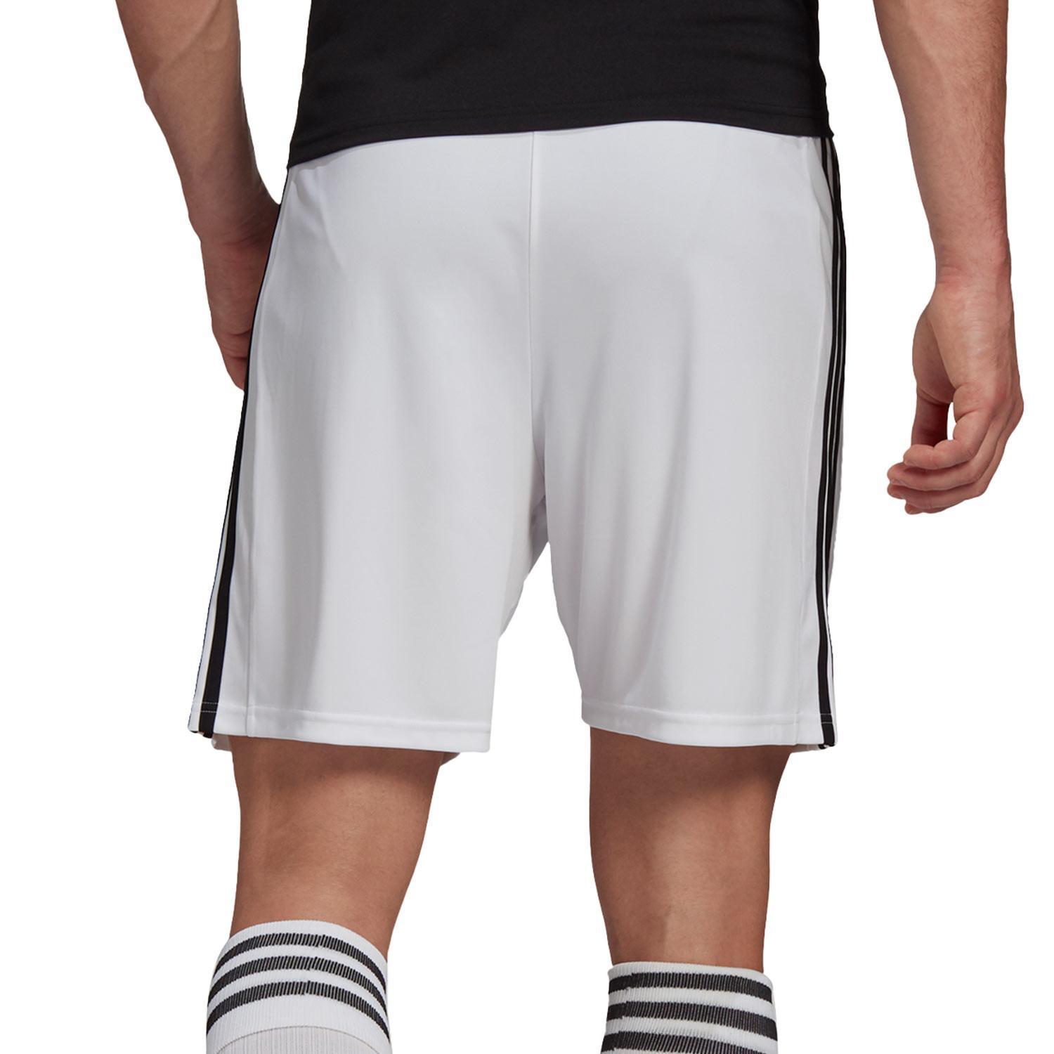 ADIDAS PANTALONCINO SQUADRA 21 CALCIO UOMO BIANCO NERO  GN5773