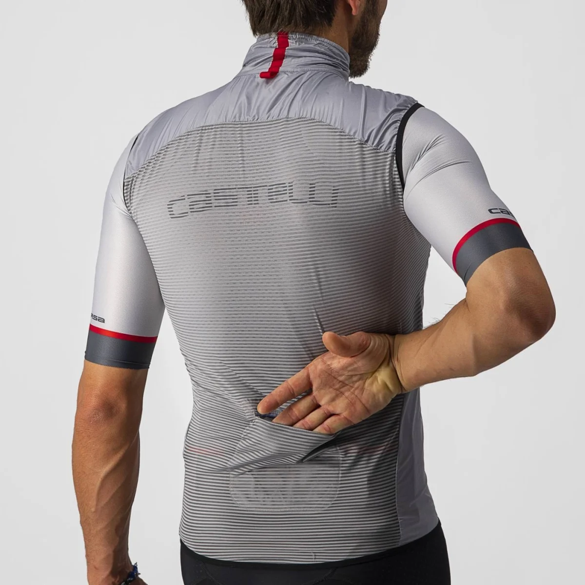 castelli castelli gilet aria vest - silver gray 4520057-870