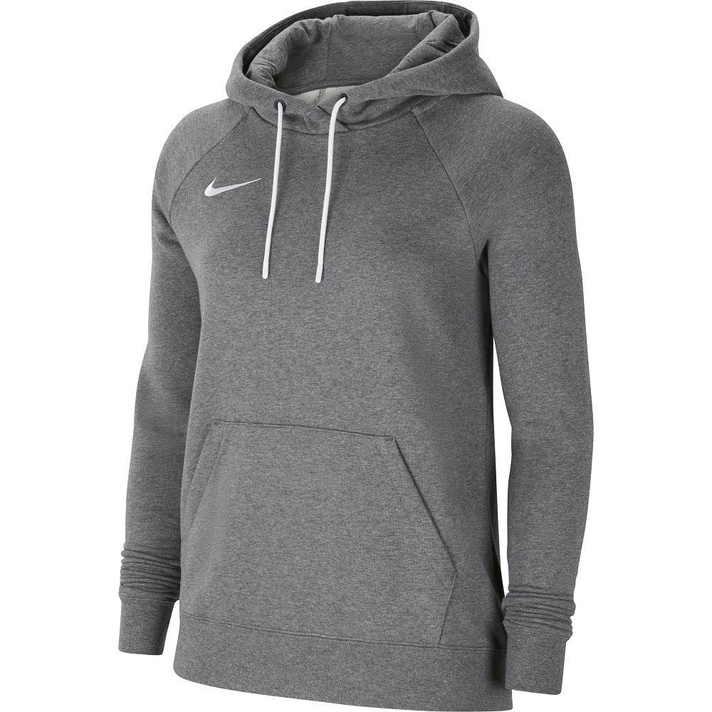 nike nike felpa cappuccio park 20 wmn grigio scuro