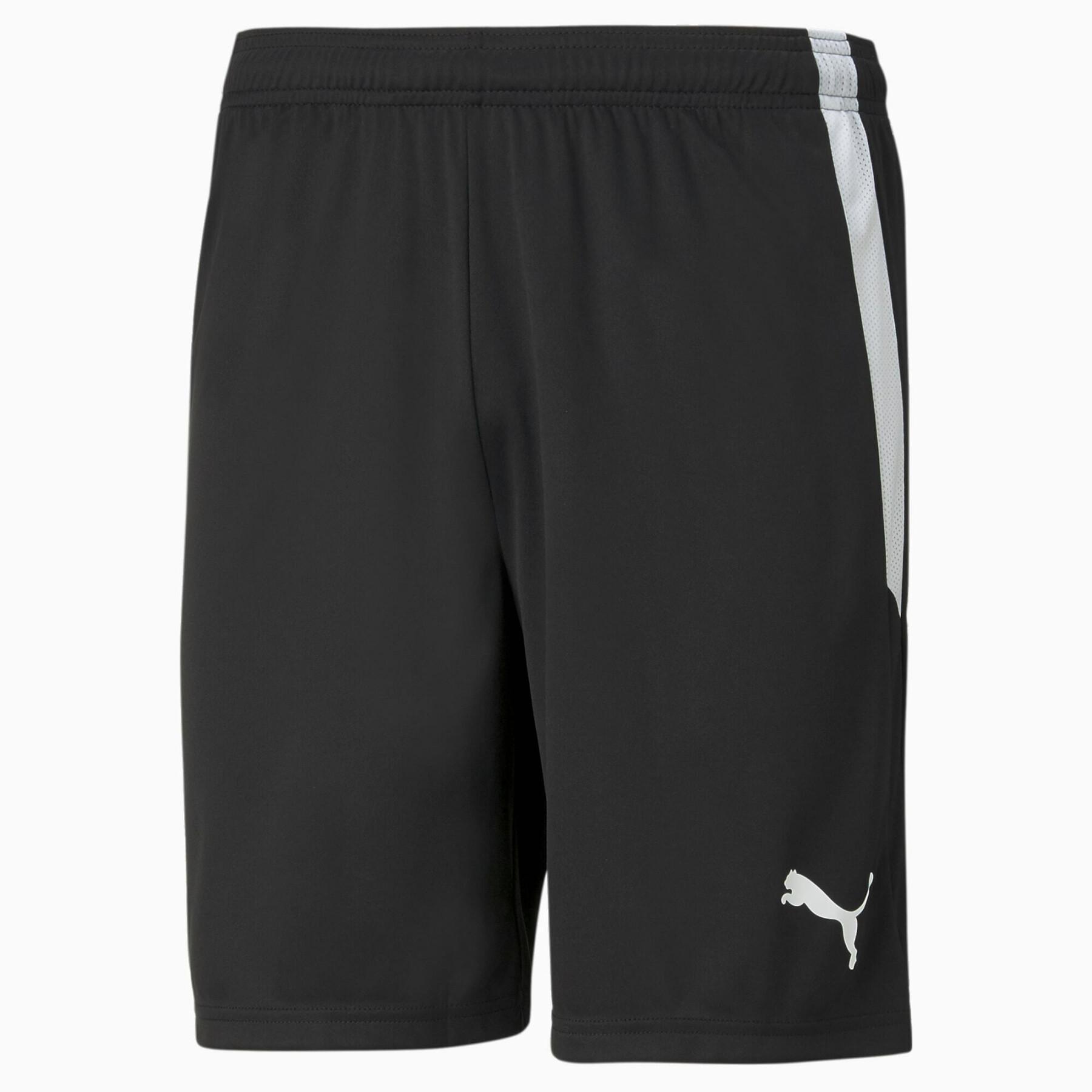 PUMA PANTALONCINO TEAM LIGA  UOMO NERO BIANCO 704924-03