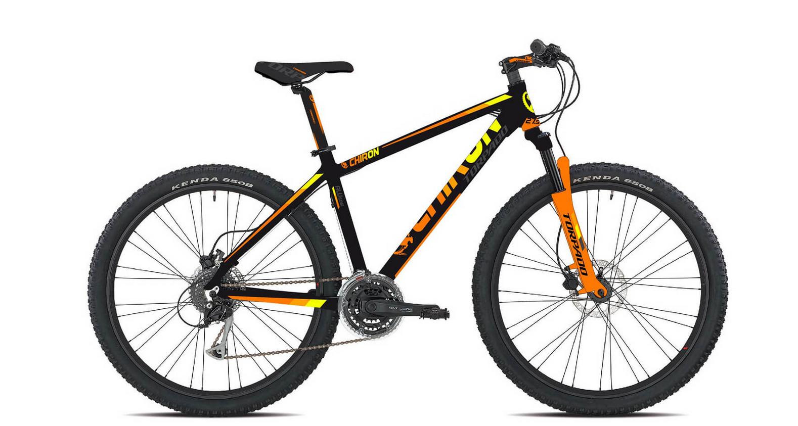 torpado torpado bici mtb 780 chiron 38 acera 21v nero arancio