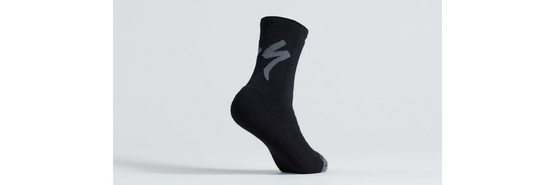 specialized specialized merino deep winter tall logo sock - nero