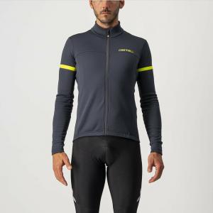 Maglia fondo 2 jersey fz grigio giallo fluo