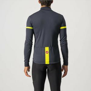 Maglia fondo 2 jersey fz grigio giallo fluo