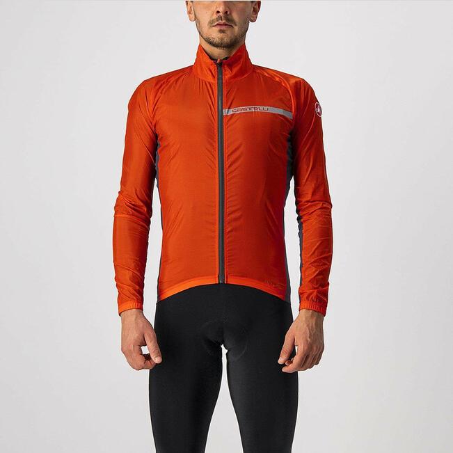 castelli castelli mantellina squadra stretch jkt rosso