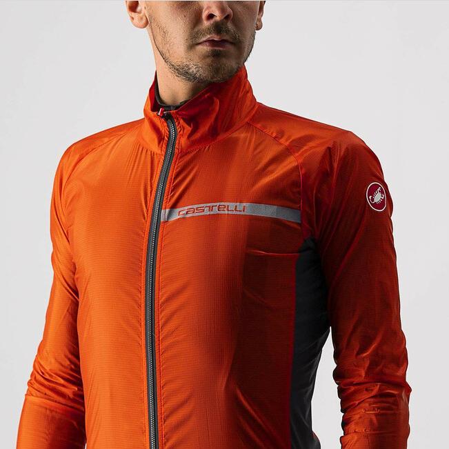 castelli castelli mantellina squadra stretch jkt rosso