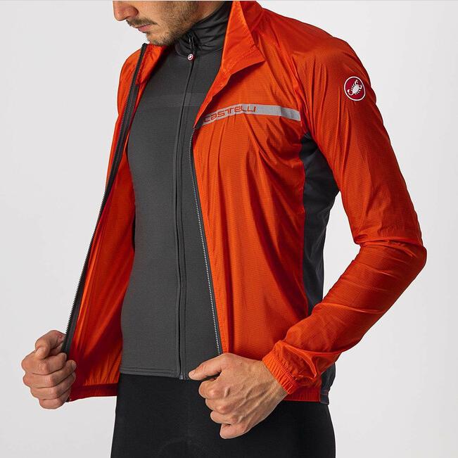 castelli castelli mantellina squadra stretch jkt rosso