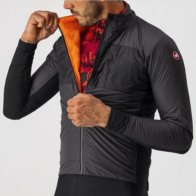 castelli castelli giacca unlimited puffy jkt grigio scuro nero