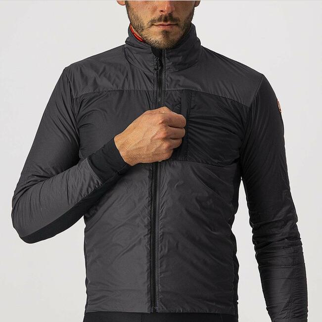 castelli castelli giacca unlimited puffy jkt grigio scuro nero