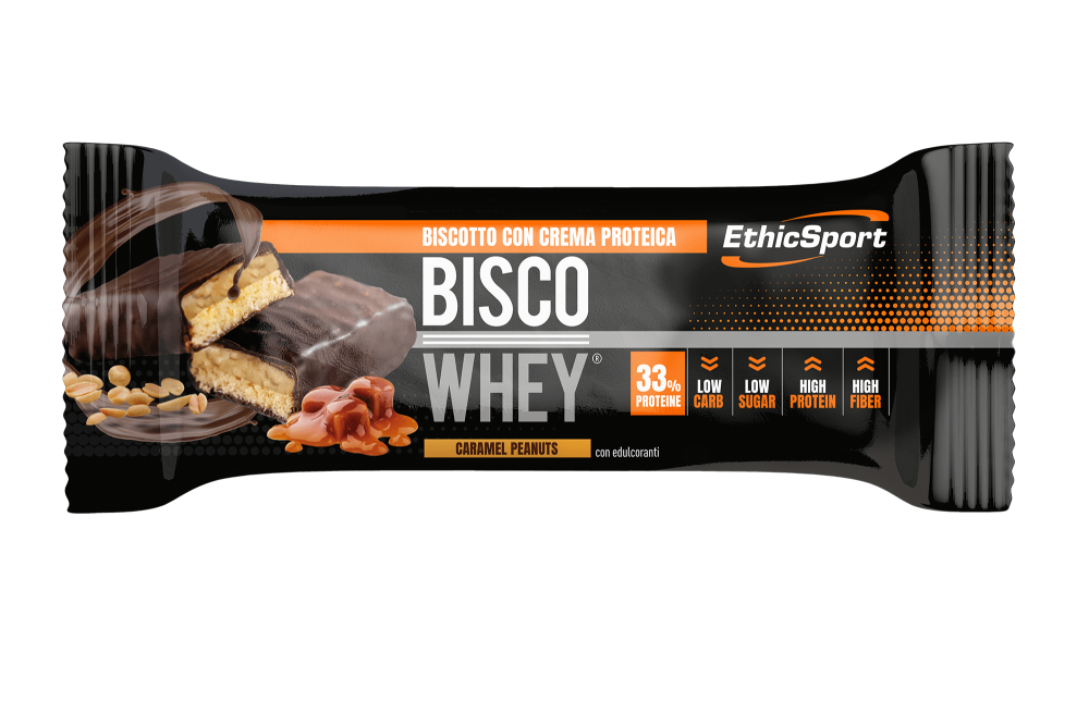 ethic sport ethicsport barretta bisco whey caramello/nocciola - foto 1