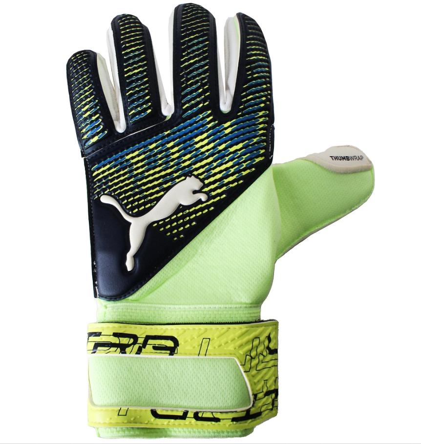 PUMA GUANTI PORTIERE ULTRA GRIP 2 RC VERDE FLUO' BLU NOTTE 041814-01