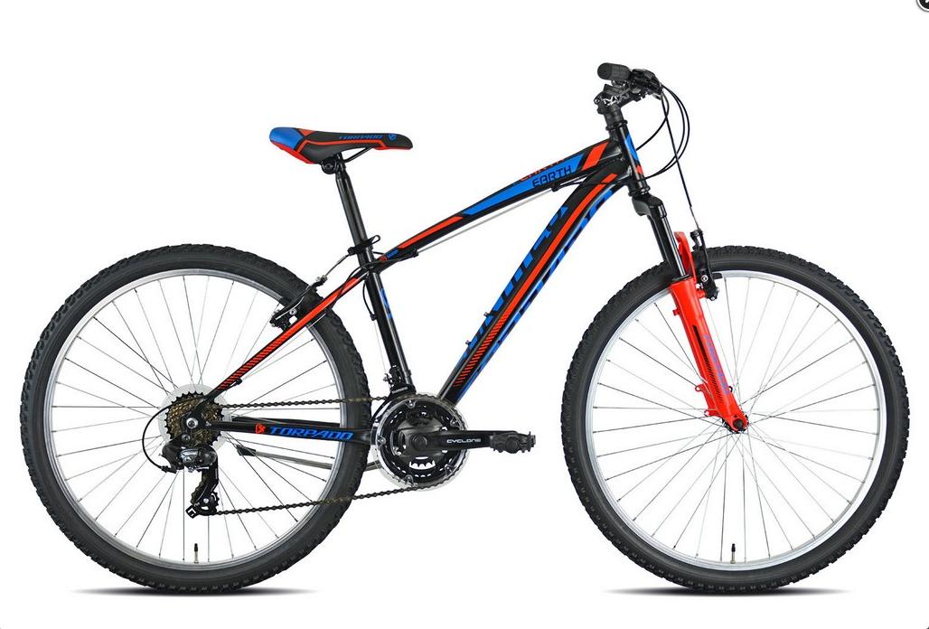 torpado torpado bici 595 earth 38 nero rosso ty300 21v v-brk