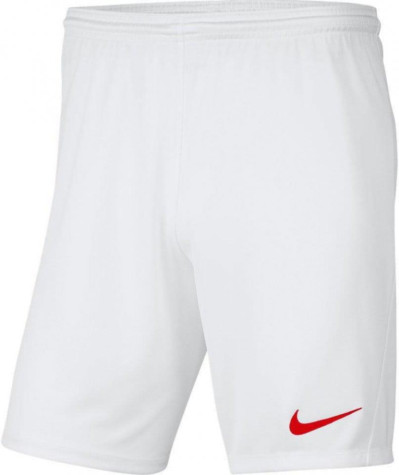 nike nike pantaloncino calcio park 3 uomo bianco/rosso