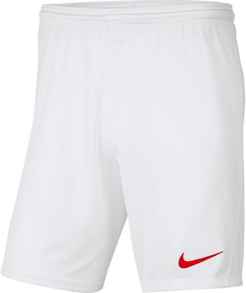 NIKE PANTALONCINO PARK 3 BAMBINO BIANCO ROSSO BV6865-103