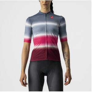 Maglia dolce jersey multicolore grigio fucsia granata