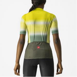 Maglia donna dolce jersey multicolor giallo verde bianco