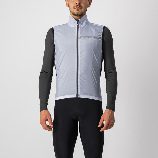 castelli castelli smanicato antivento squadra stretch vest grigio