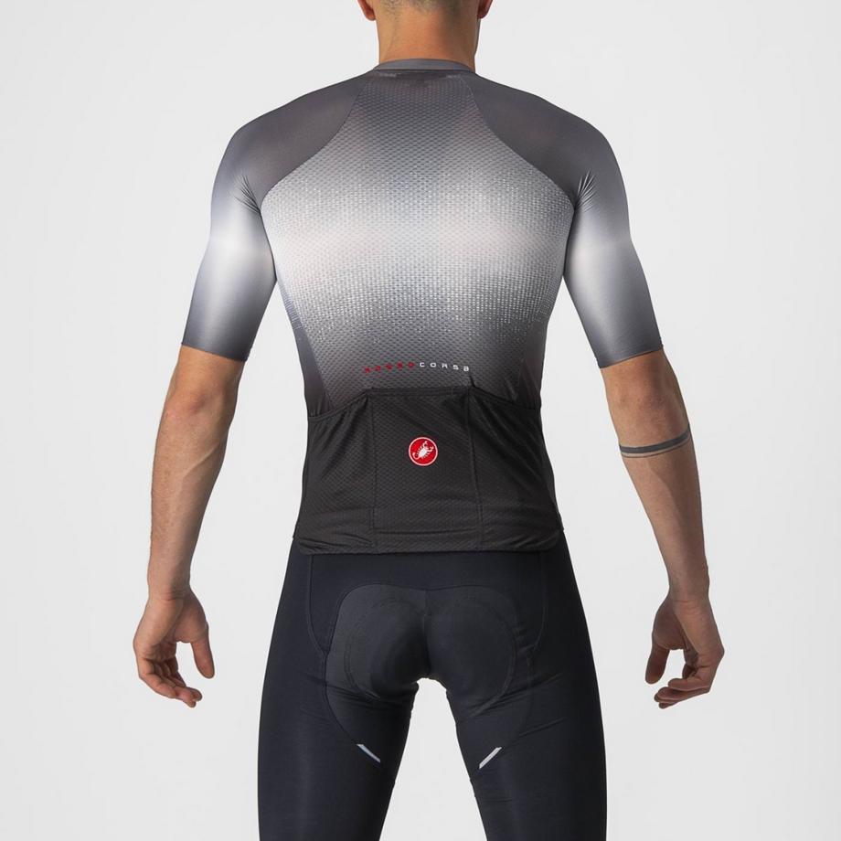 castelli castelli maglia aero race 6.0 jersey nero grigio