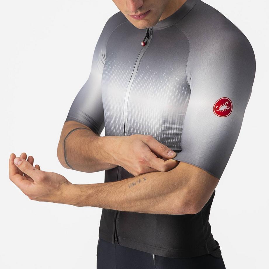 castelli castelli maglia aero race 6.0 jersey nero grigio