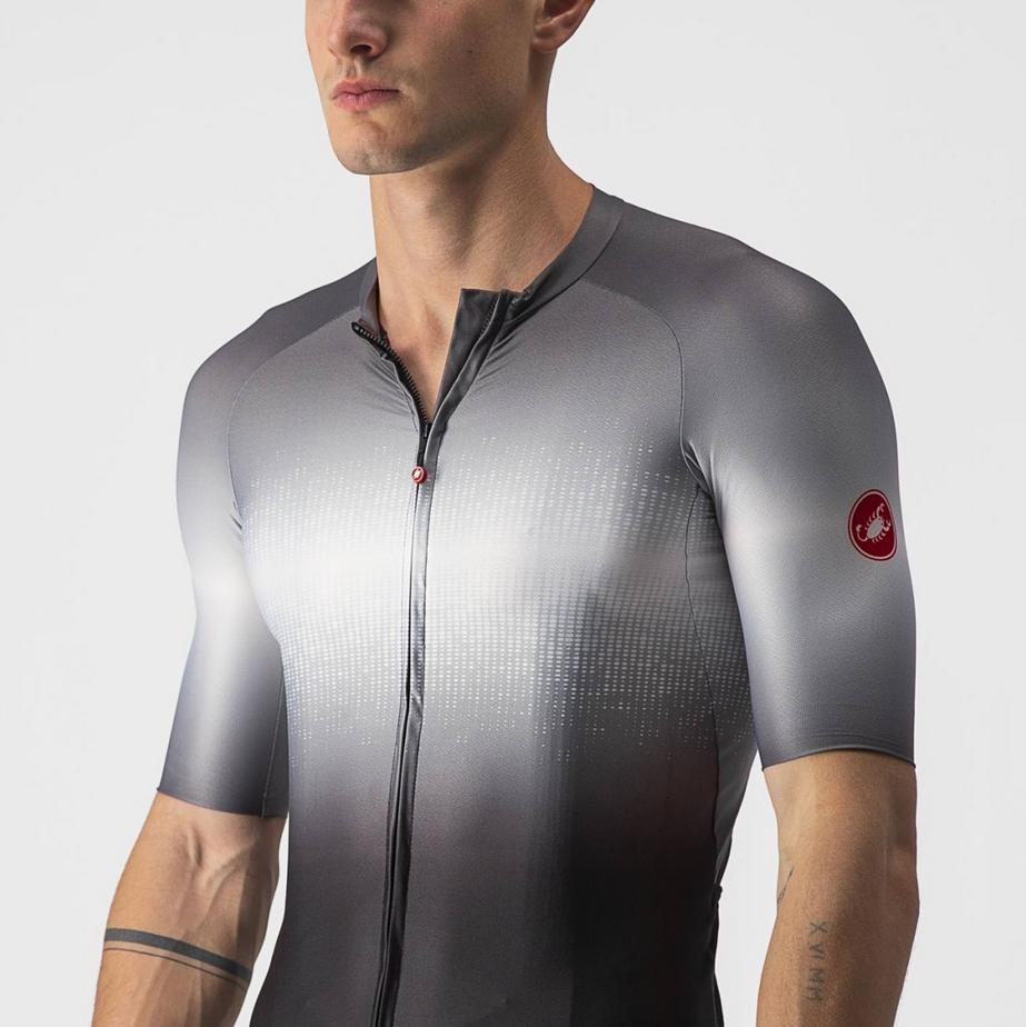 castelli castelli maglia aero race 6.0 jersey nero grigio