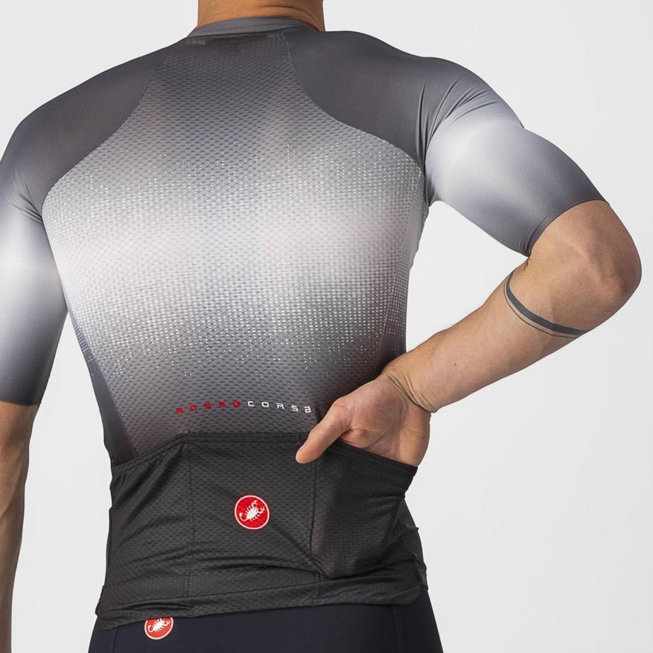 castelli castelli maglia aero race 6.0 jersey nero grigio