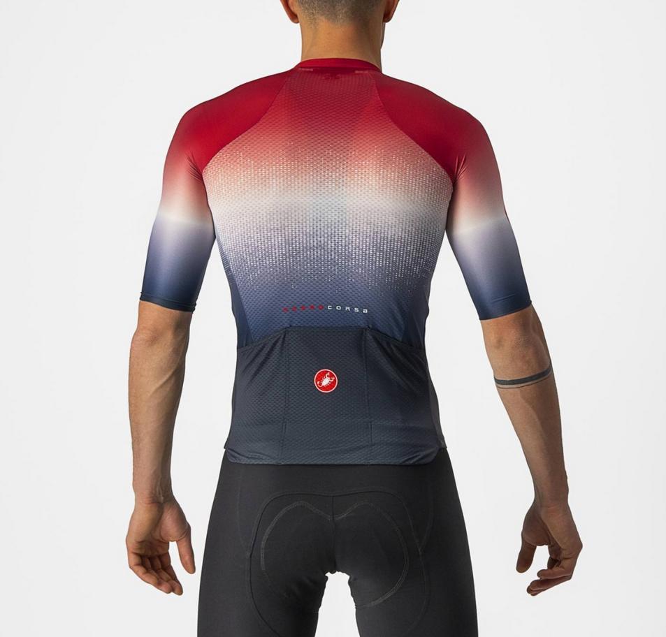 castelli castelli maglia m/c aero race 6.0 jersey blu rosso