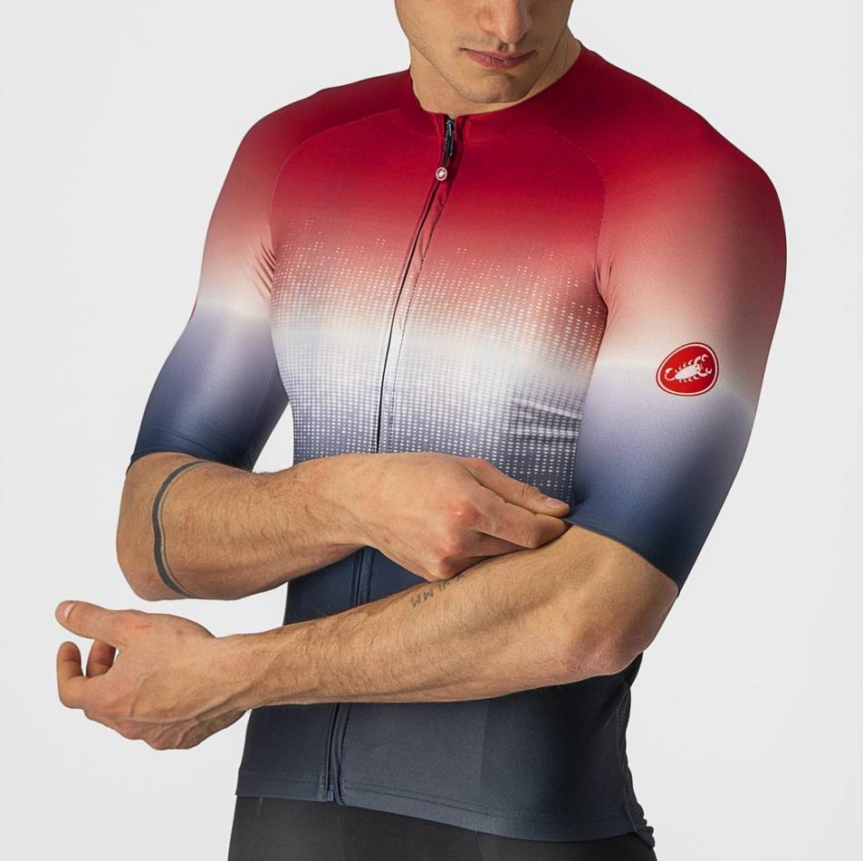 castelli castelli maglia m/c aero race 6.0 jersey blu rosso