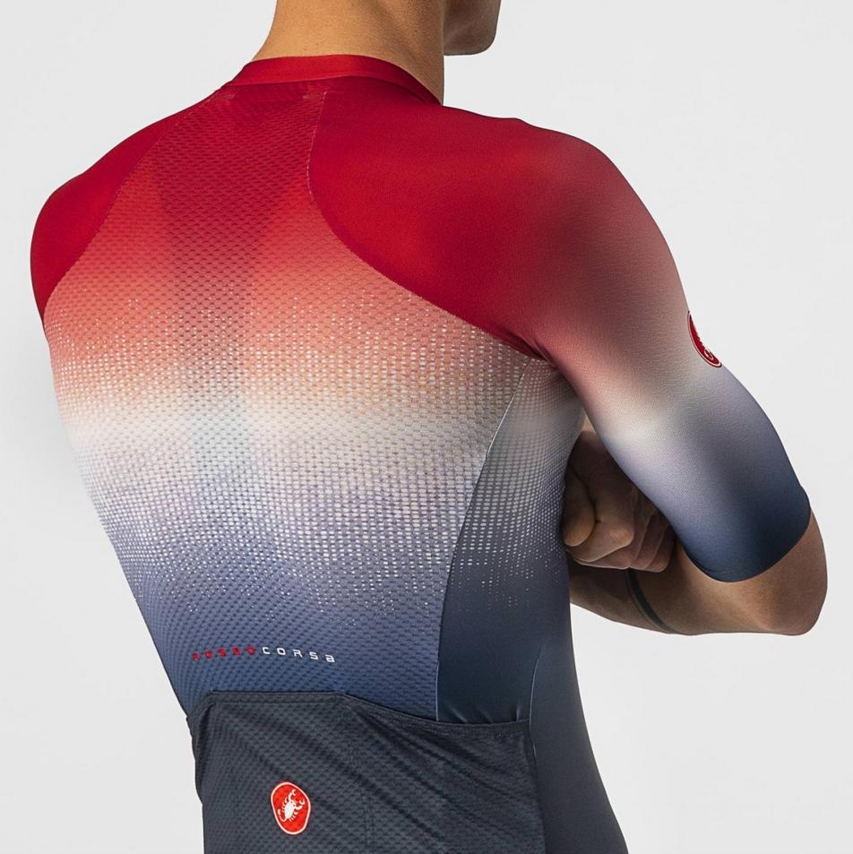 castelli castelli maglia m/c aero race 6.0 jersey blu rosso