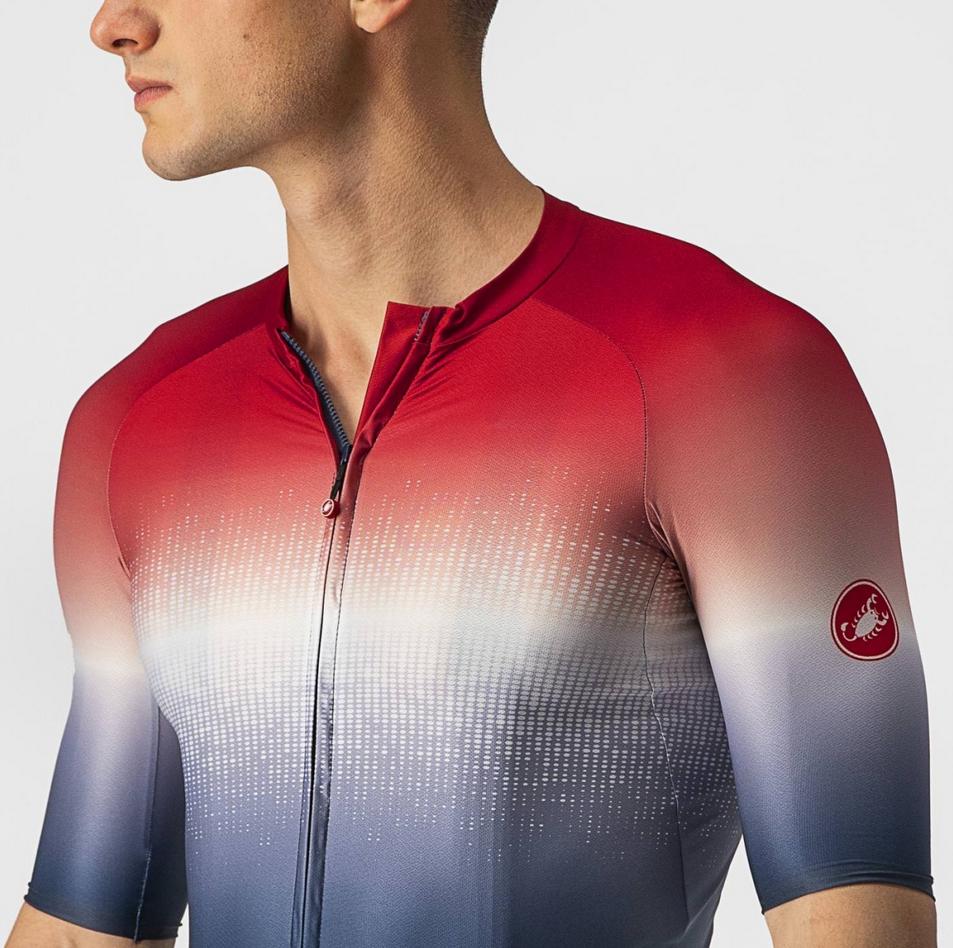 castelli castelli maglia m/c aero race 6.0 jersey blu rosso