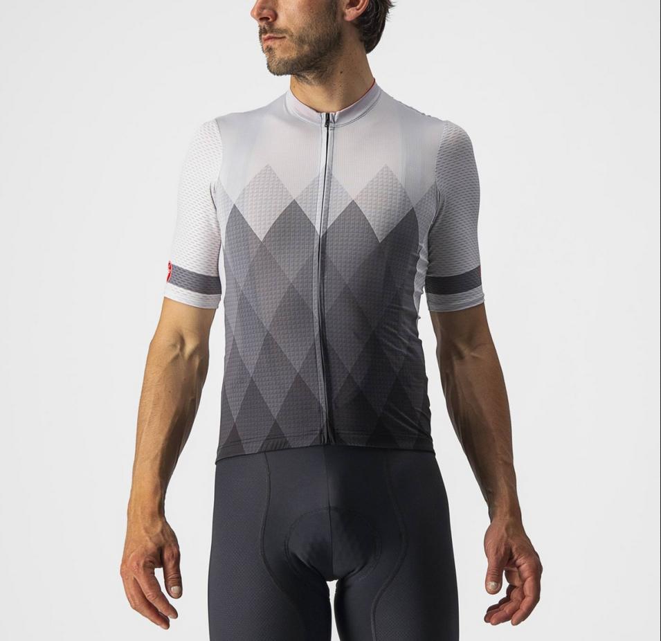 castelli castelli maglia m/c a tutta jersey grigio chiaro grigio scuro