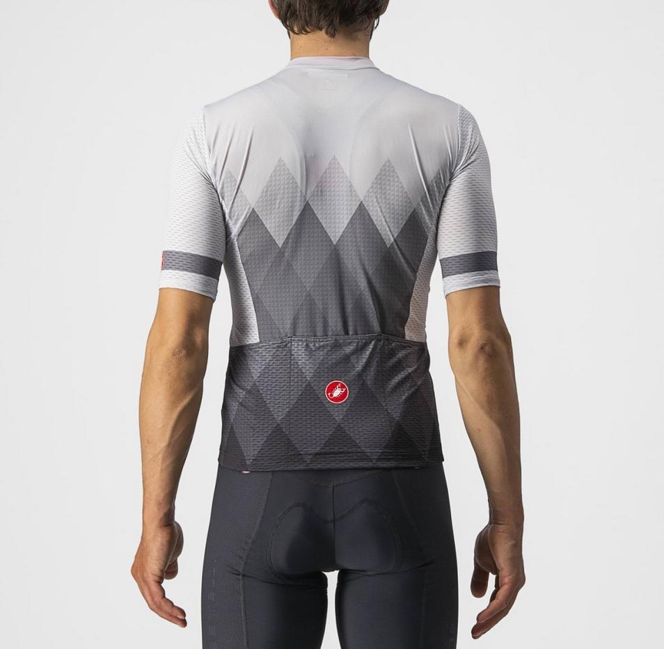 castelli castelli maglia m/c a tutta jersey grigio chiaro grigio scuro