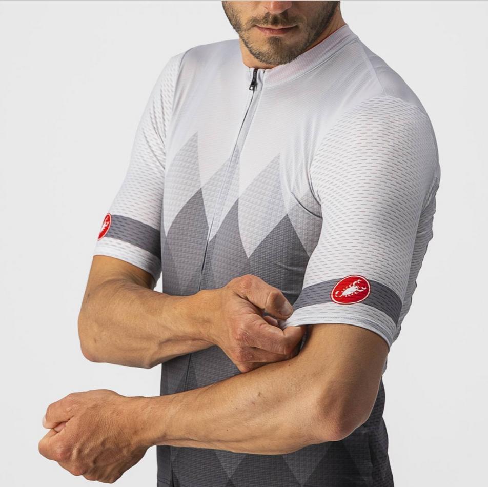 castelli castelli maglia m/c a tutta jersey grigio chiaro grigio scuro