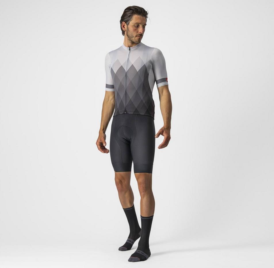 castelli castelli maglia m/c a tutta jersey grigio chiaro grigio scuro