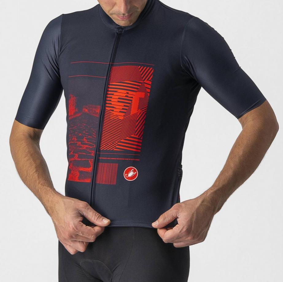 castelli castelli maglia 13 screen jersey blu rosso