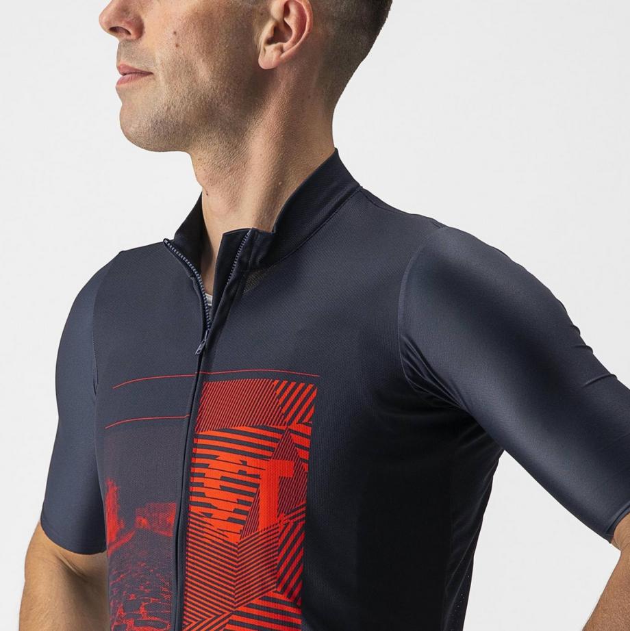 castelli castelli maglia 13 screen jersey blu rosso