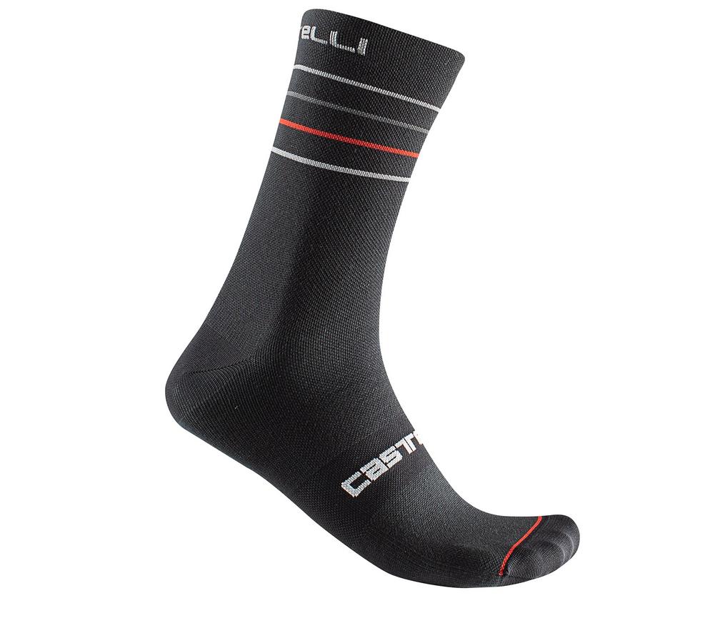 castelli castelli calzino endurance 15 sock nero grigio rosso