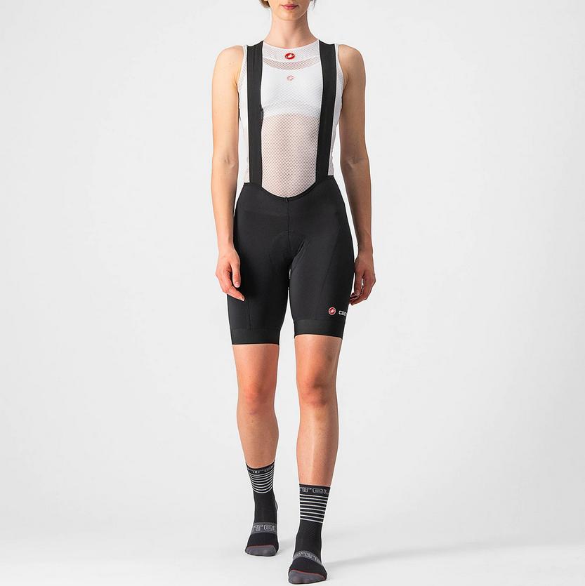 castelli castelli salopette donna endurance w bibshort nero