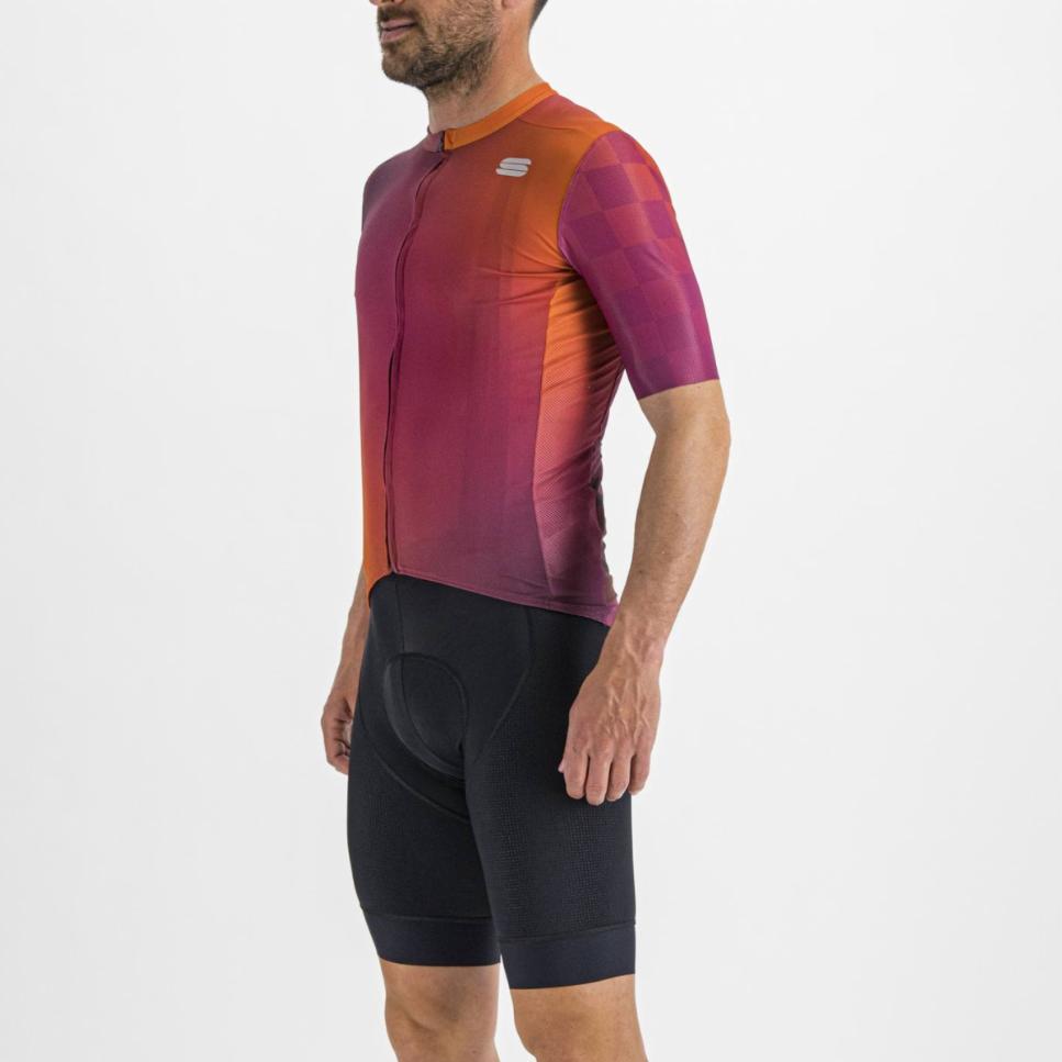 sportful sportful maglia mc rocket jersey - cyclamen carrot prune - foto 3