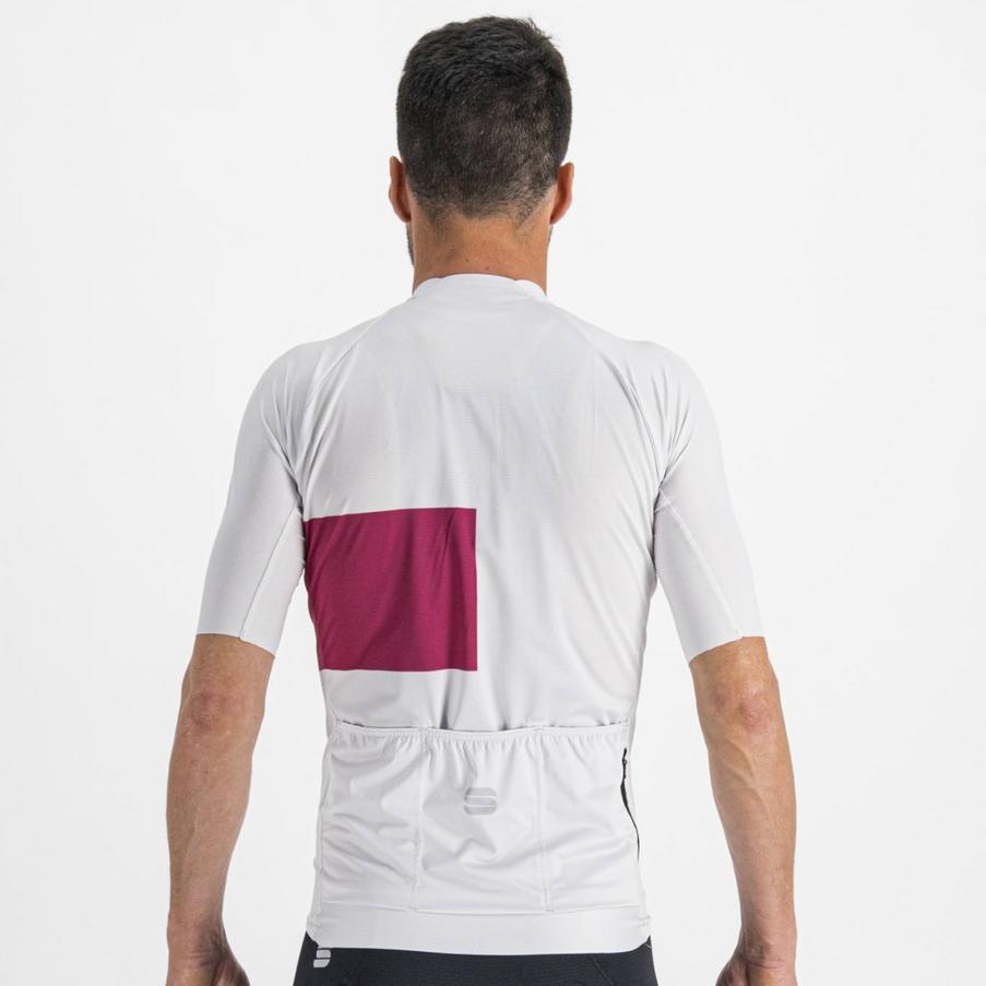 sportful sportful maglia snap jersey bianco ciclamino