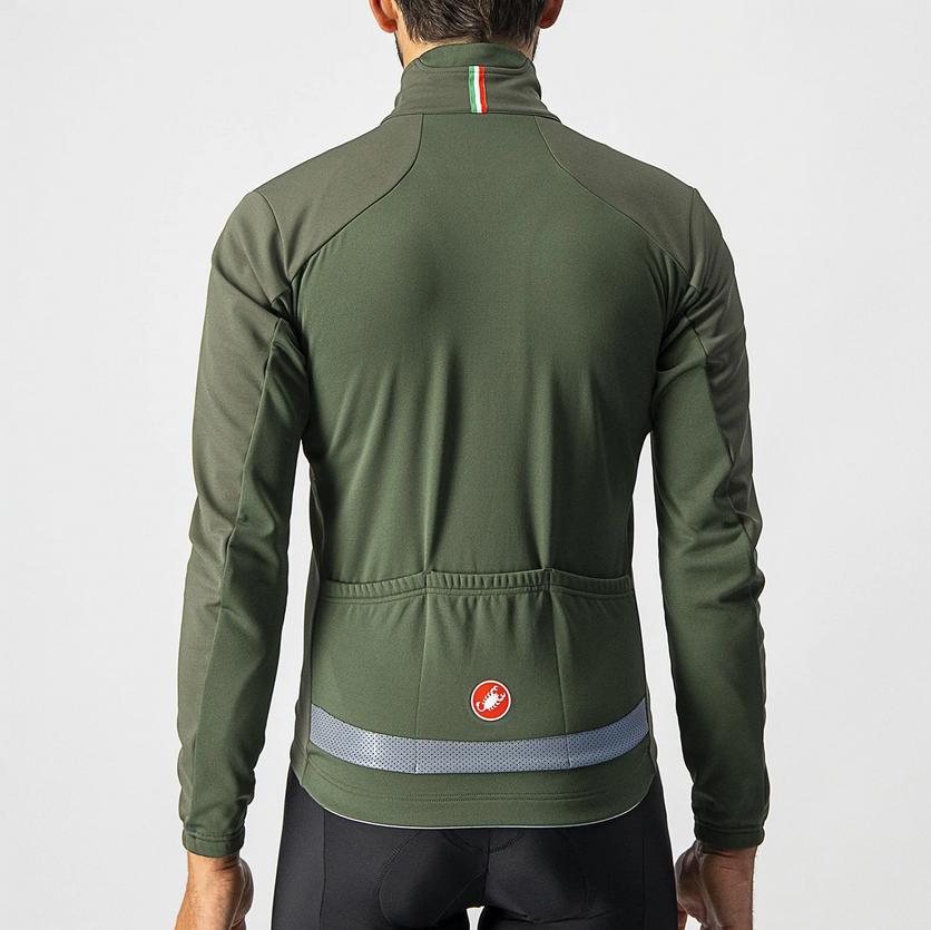 castelli castelli giacca transition 2 jacket verdemilitare rosso