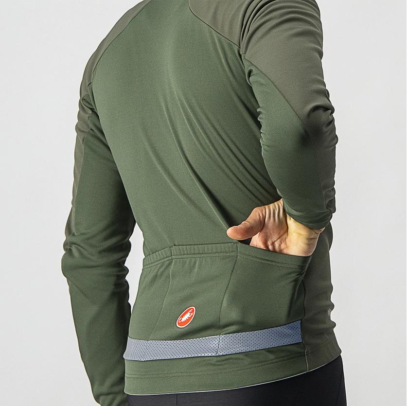 castelli castelli giacca transition 2 jacket verdemilitare rosso